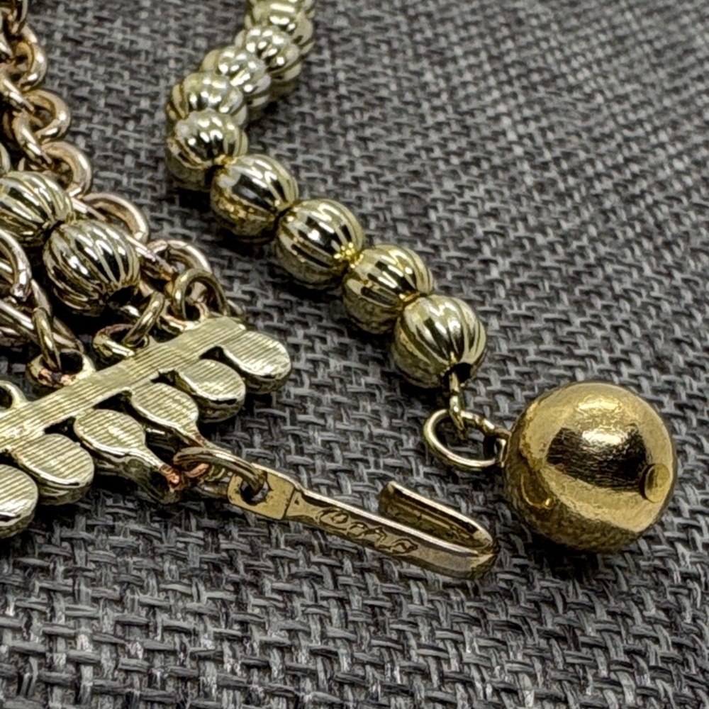 Coro Gold Tone Layered Necklace - Picture 6 of 6